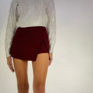Lucy in the Sky Maroon Skort